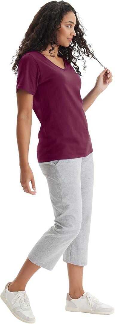 T Shirt Cotton Short Sleeve Tee for Women 1 or 2 Pack