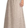 Women Boho Floral Slit Maxi Skirt Split Thigh High Waisted Long Sexy Skirt