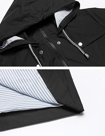 Women Waterproof Long Hooded Travel Jacket