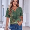 Womens Tops Casual Short Sleeve V Neck Shirts Business Dressy Work Blouses