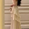 Women's Elegant Vintage Apricot Formal Ball Gown