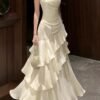 Women's Elegant Vintage Apricot Formal Ball Gown