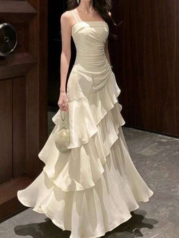 Women's Elegant Vintage Apricot Formal Ball Gown